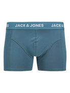 Jack & Jones Jacflower Bird Trunks 3 Pack Cotton Stretch Boxers - Chambray Blue