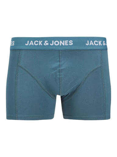 Jack & Jones Jacflower Bird Trunks 3 Pack Cotton Stretch Boxers - Chambray Blue