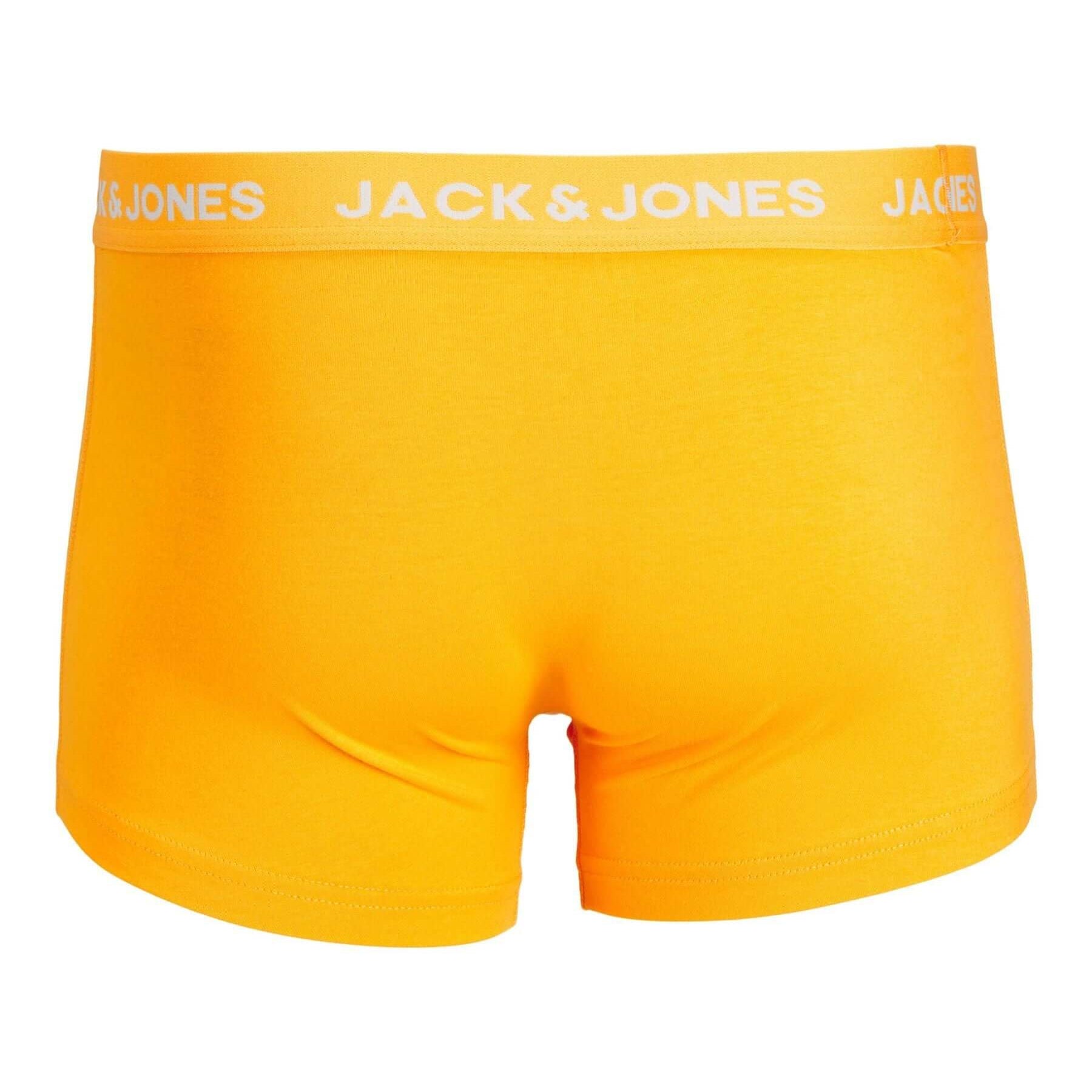 Jack & Jones Jaclarry 5 Pack Cotton Stretch Trunks - Tango Red