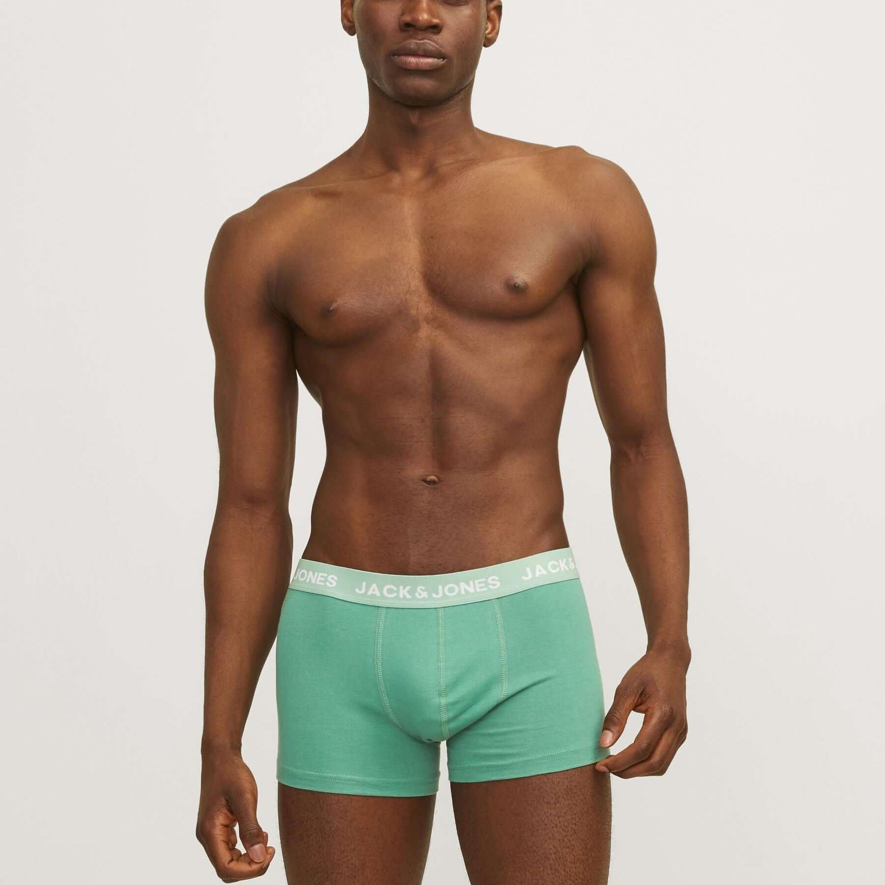 Jack & Jones Jaclarry 5 Pack Cotton Stretch Trunks - Tango Red