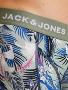 Jack & Jones Jacbrady Flower 3 Pack Cotton Stretch Trunks - Black / Multi Print