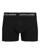Jack & Jones Jacbrady Flower 3 Pack Cotton Stretch Trunks - Black / Multi Print