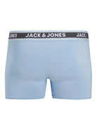 Jack & Jones Jacevan 5 Pack Cotton Stretch Trunks - Black /Oceanview / Green / Chambray blue