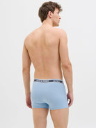 Jack & Jones Jacevan 5 Pack Cotton Stretch Trunks - Black /Oceanview / Green / Chambray blue