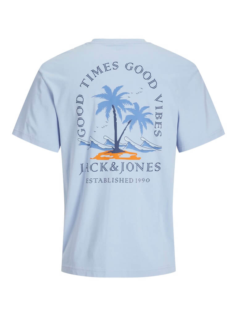 Jack & Jones 1 Pack JJSUMMER VIBES Crew Neck 100% Cotton T-Shirt