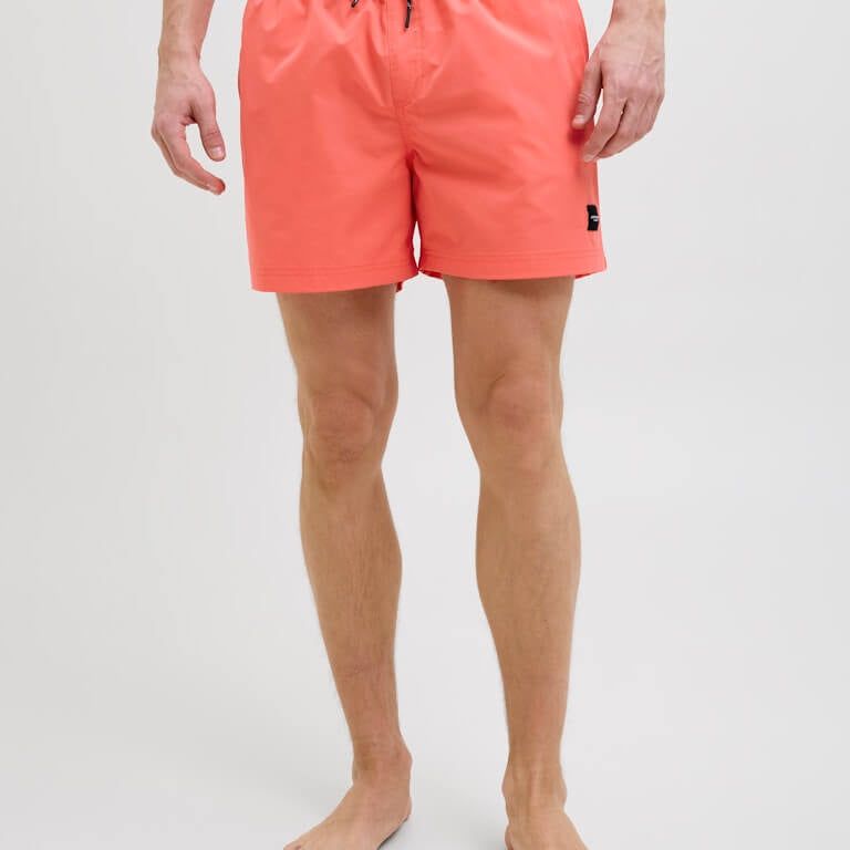 Jack & Jones SOLID Swim Shorts - Hot Coral