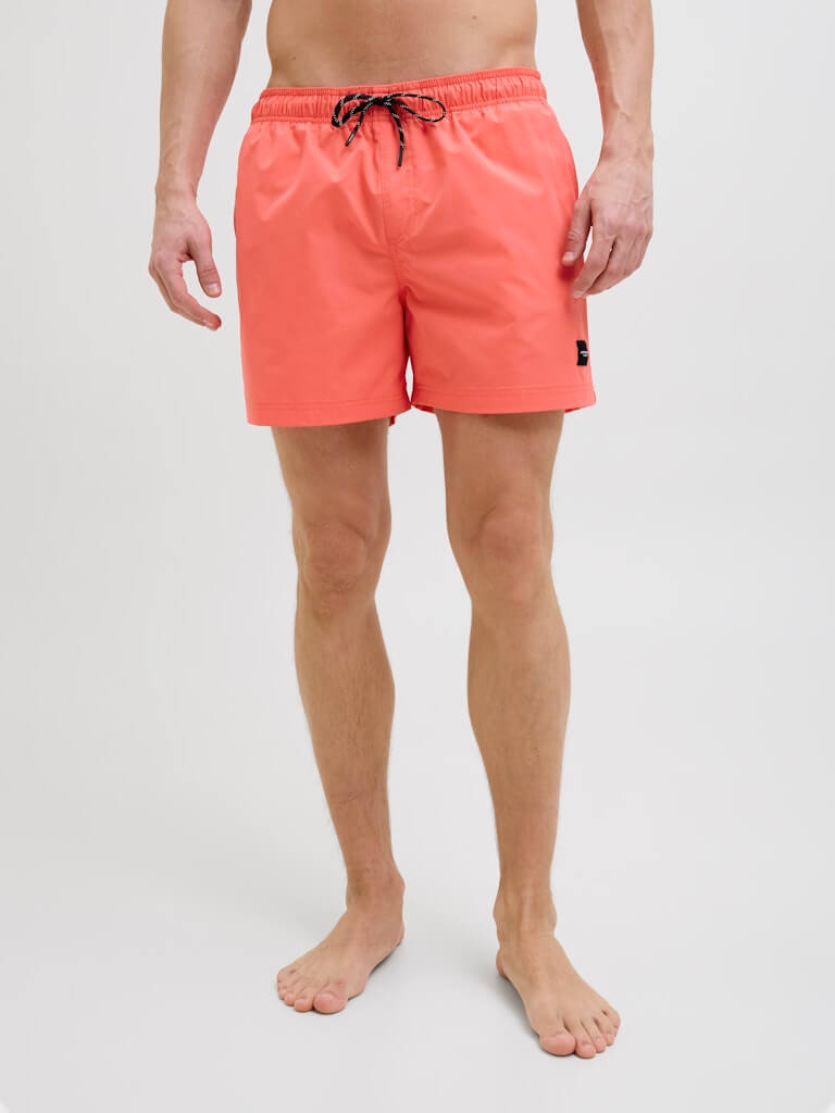 Jack & Jones SOLID Swim Shorts - Hot Coral