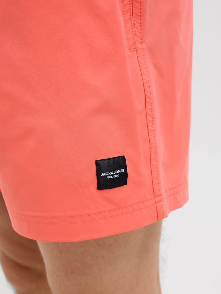 Jack & Jones SOLID Swim Shorts - Hot Coral