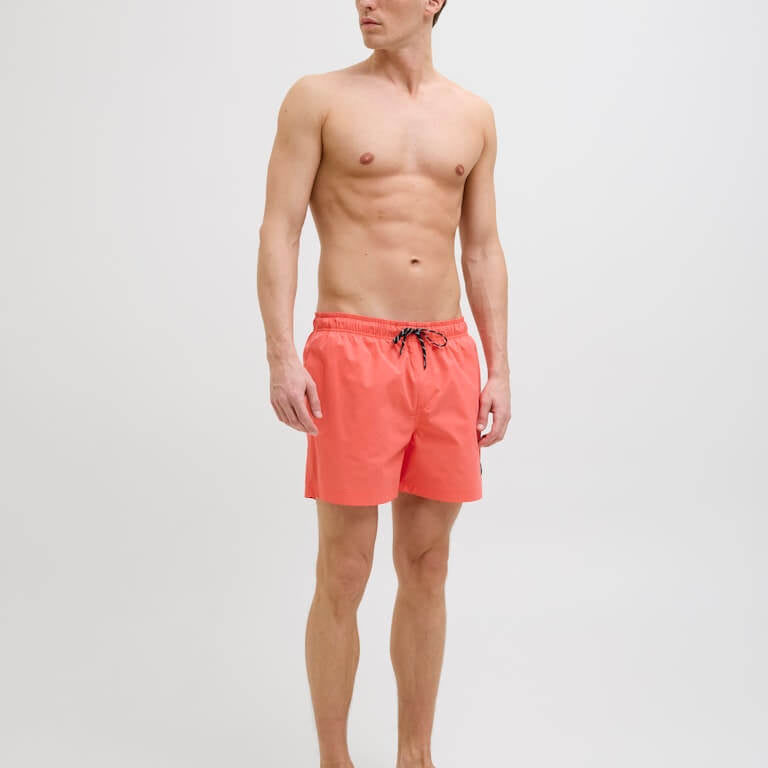 Jack & Jones SOLID Swim Shorts - Hot Coral
