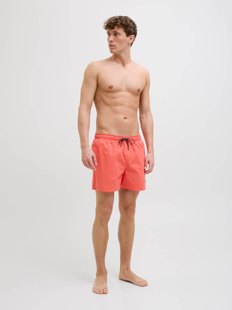 Jack & Jones SOLID Swim Shorts - Hot Coral
