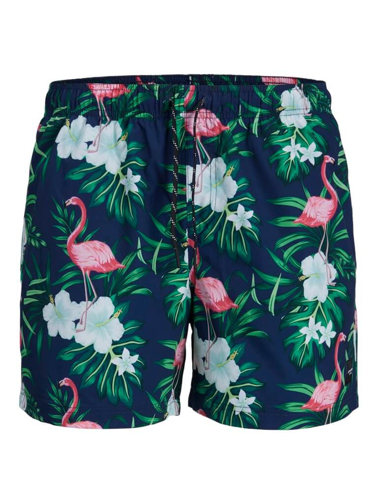 Jack & Jones Novelty AOP AKM Swim Shorts - Navy Blazer