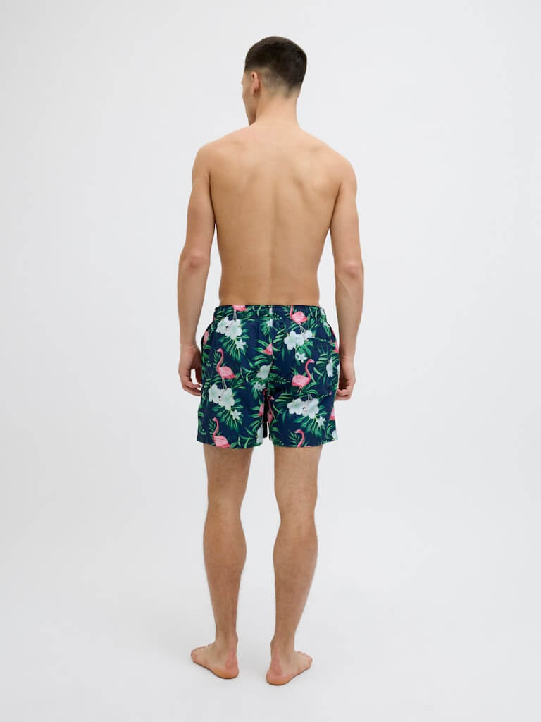 Jack & Jones Novelty AOP AKM Swim Shorts - Navy Blazer