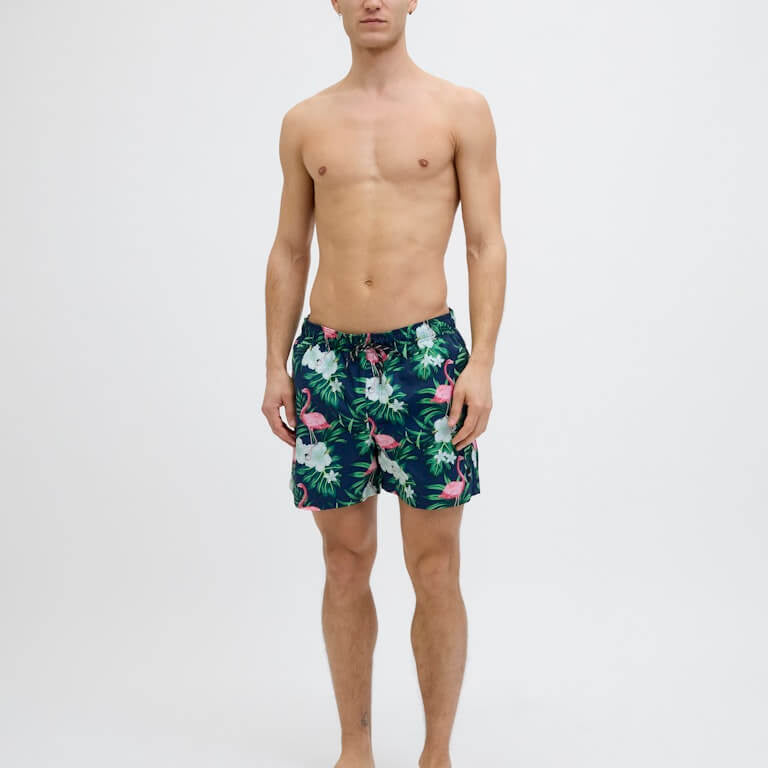 Jack & Jones Novelty AOP AKM Swim Shorts - Navy Blazer