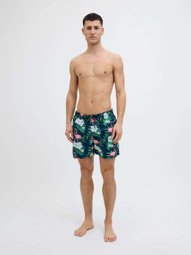 Jack & Jones Novelty AOP AKM Swim Shorts - Navy Blazer