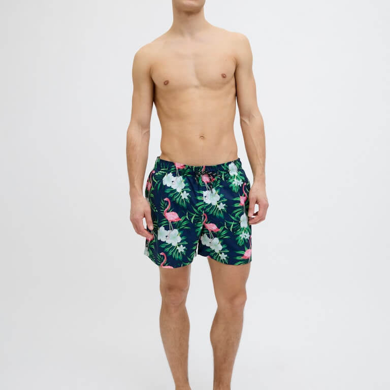 Jack & Jones Novelty AOP AKM Swim Shorts - Navy Blazer