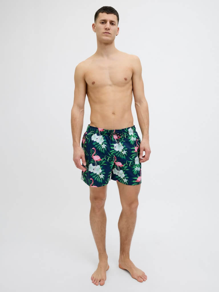 Jack & Jones Novelty AOP AKM Swim Shorts - Navy Blazer