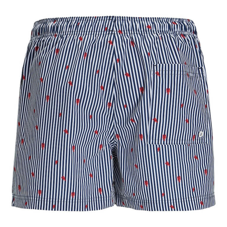 Jack & Jones Mini Stripe Swim Shorts - Navy Blazer