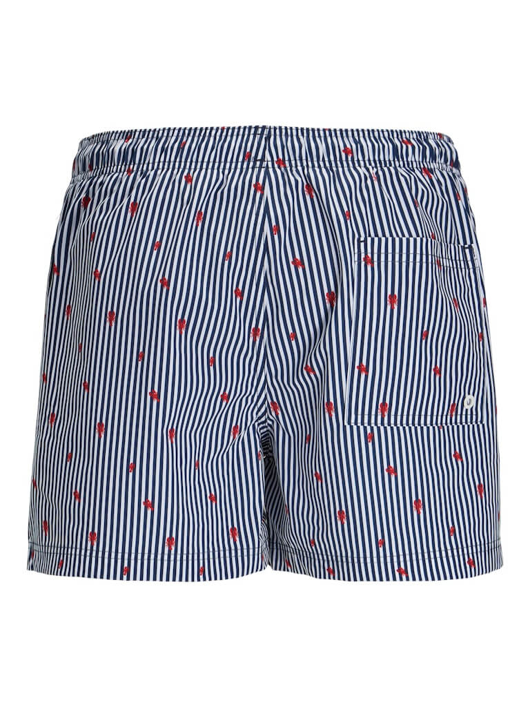 Jack & Jones Mini Stripe Swim Shorts - Navy Blazer