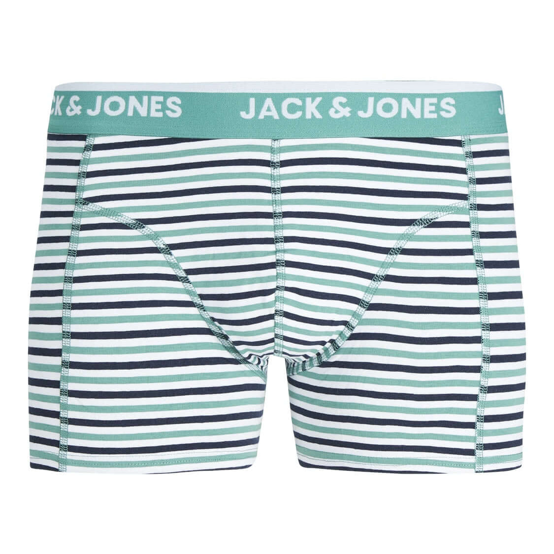 Jack & Jones Jackoda Trunks 3 Pack Cotton Stretch Boxers - Blue/Bottle Green