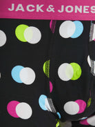 Jack & Jones Jacreese Trunks 5 Pack Cotton Stretch Boxers - Black, Print