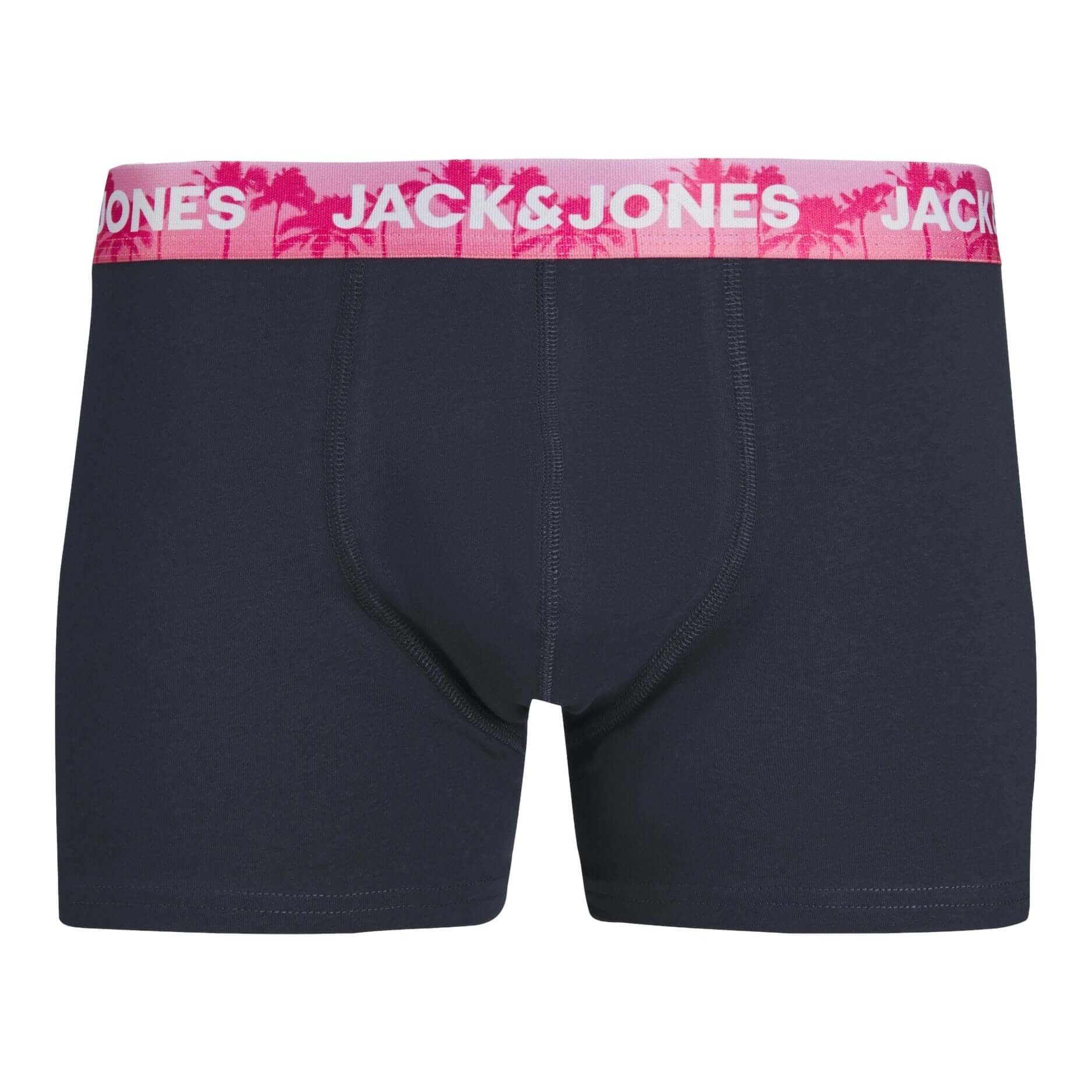 Jack & Jones JacLuca Solid Trunks 7 Pack Cotton Stretch Boxers - Navy Blazer