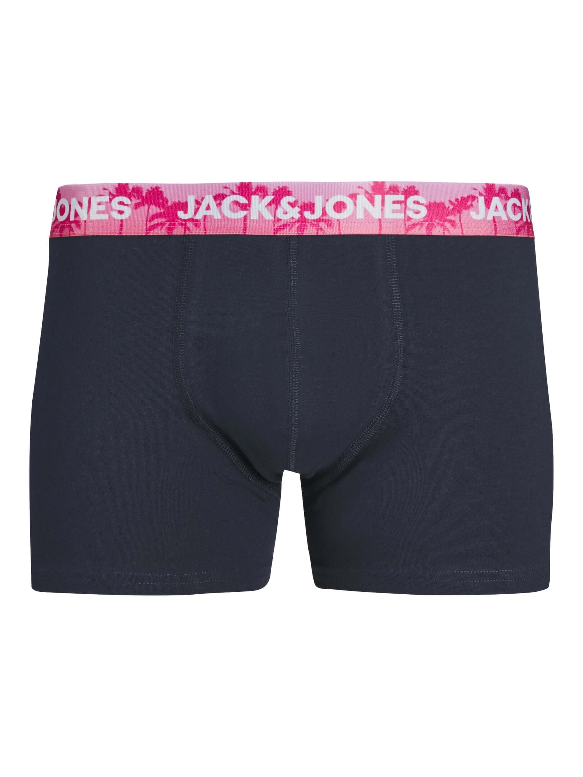 Jack & Jones JacLuca Solid Trunks 7 Pack Cotton Stretch Boxers - Navy Blazer