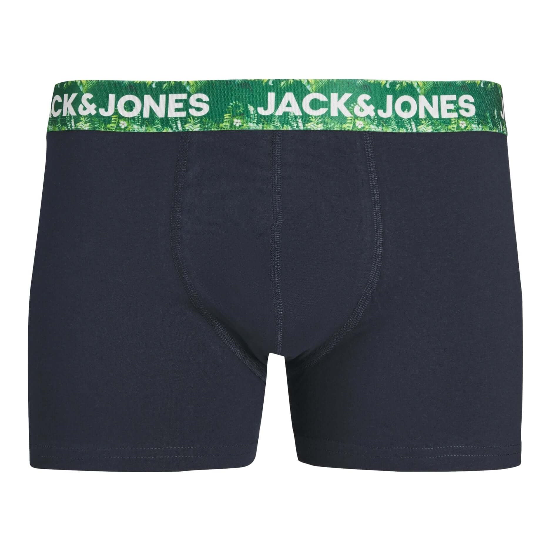 Jack & Jones JacLuca Solid Trunks 7 Pack Cotton Stretch Boxers - Navy Blazer