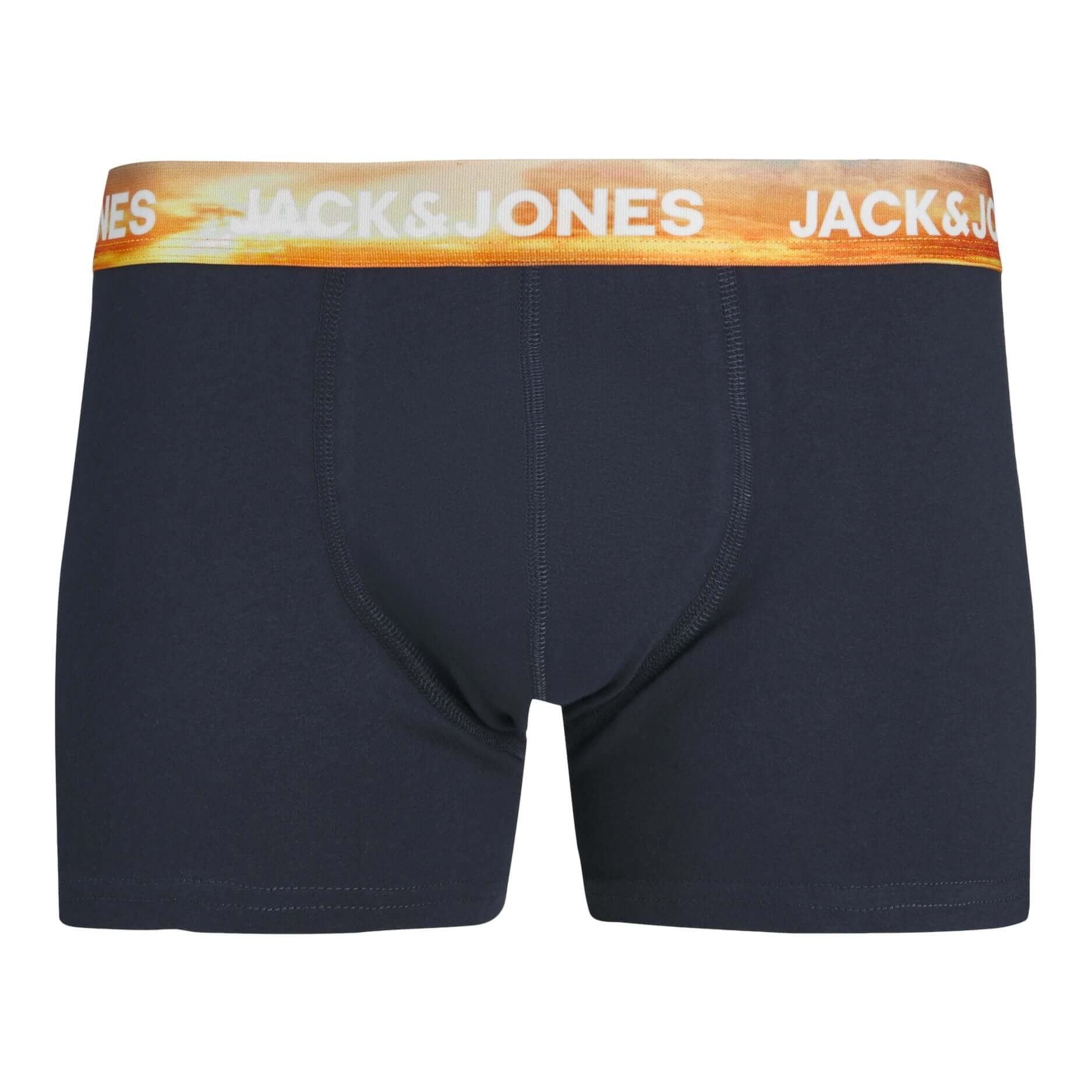 Jack & Jones JacLuca Solid Trunks 7 Pack Cotton Stretch Boxers - Navy Blazer