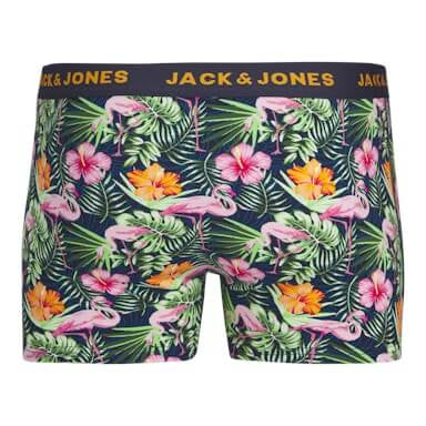Jack & Jones Jacflamingo Trunks 10 Pack Cotton Stretch Boxers - Navy Blazer