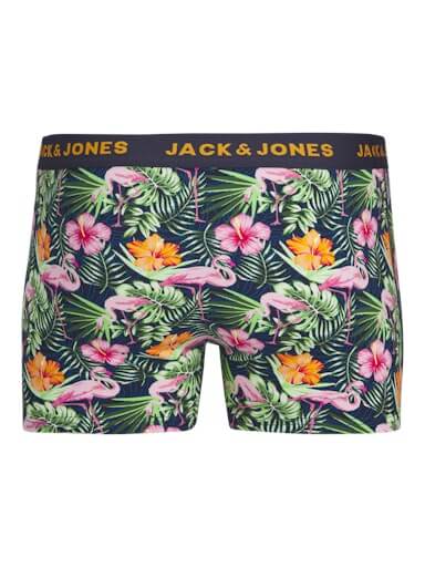 Jack & Jones Jacflamingo Trunks 10 Pack Cotton Stretch Boxers - Navy Blazer