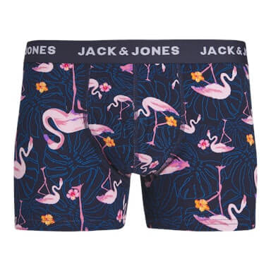Jack & Jones Jacflamingo Trunks 10 Pack Cotton Stretch Boxers - Navy Blazer