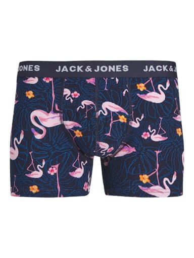 Jack & Jones Jacflamingo Trunks 10 Pack Cotton Stretch Boxers - Navy Blazer