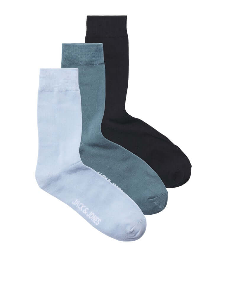 Jack & Jones 3 Pack Jacvince Sports Socks - Green/Blue/Black( 7-11 )