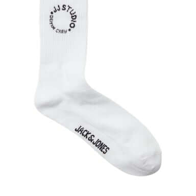 Jack & Jones 3 Pack Jacmarcus Sports Socks - White/Black/Beige( 7-11 )