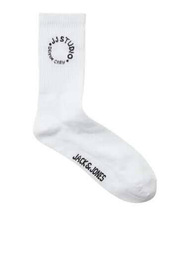 Jack & Jones 3 Pack Jacmarcus Sports Socks - White/Black/Beige( 7-11 )