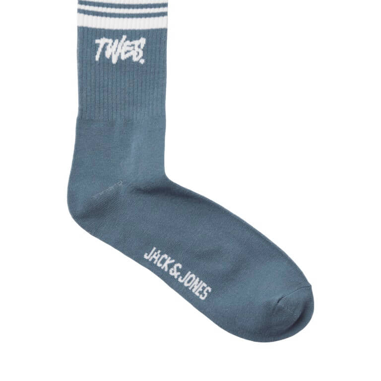 Jack & Jones 3 Pack JACTWES Sports Socks - White/Blue ( Size 7-11 )