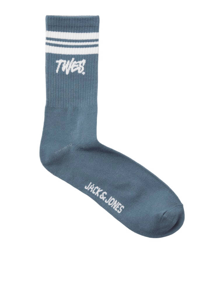 Jack & Jones 3 Pack JACTWES Sports Socks - White/Blue ( Size 7-11 )