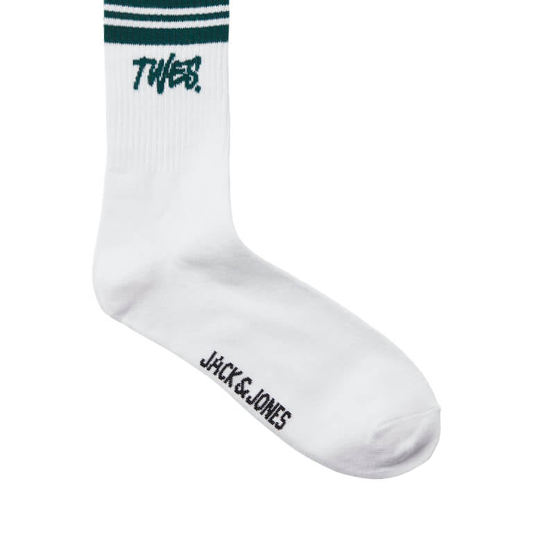 Jack & Jones 3 Pack JACTWES Sports Socks - White/Blue ( Size 7-11 )