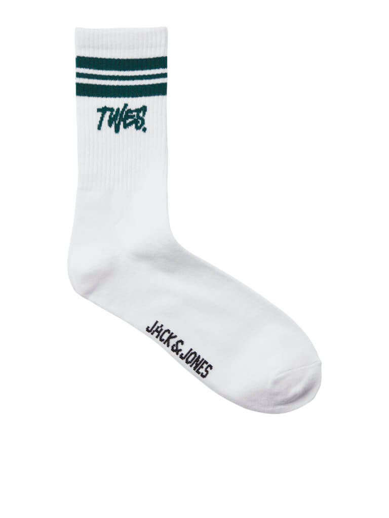 Jack & Jones 3 Pack JACTWES Sports Socks - White/Blue ( Size 7-11 )