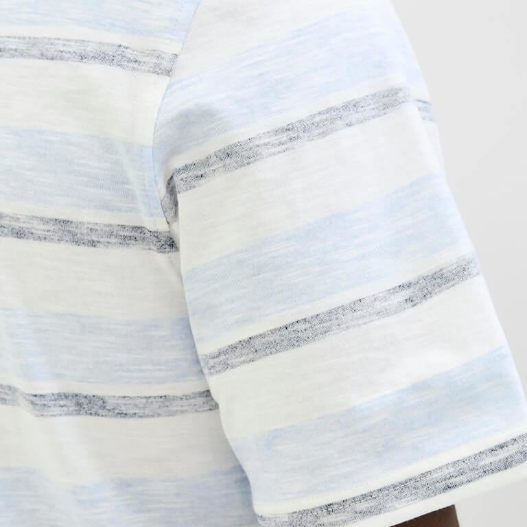 Jack & Jones JJBIRK Crew Neck 100% Cotton T-Shirt - Cloud Dancer