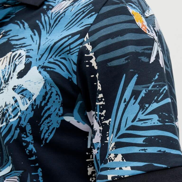 Jack & Jones HAWAII AOP Polo Shirt – Sky Captain