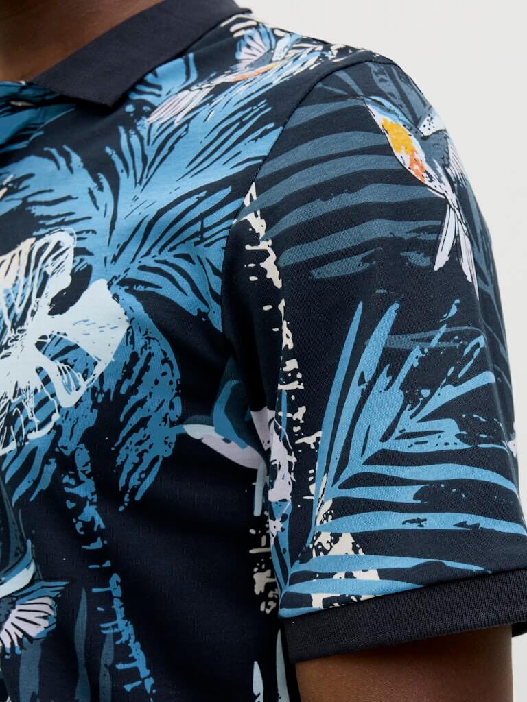 Jack & Jones HAWAII AOP Polo Shirt – Sky Captain
