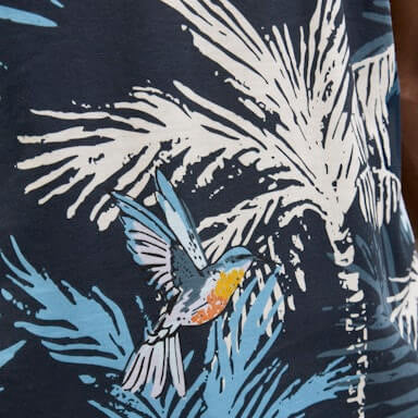 Jack & Jones 1 Pack JJHAWAII AOP Crew Neck 100% Cotton T-Shirt