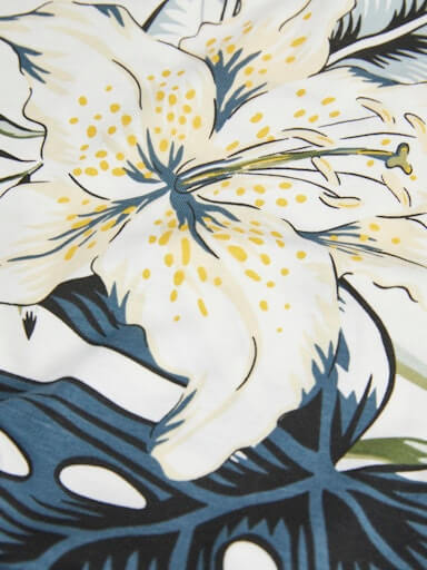 Jack & Jones 1 Pack JJHAWAII AOP Crew Neck 100% Cotton T-Shirt