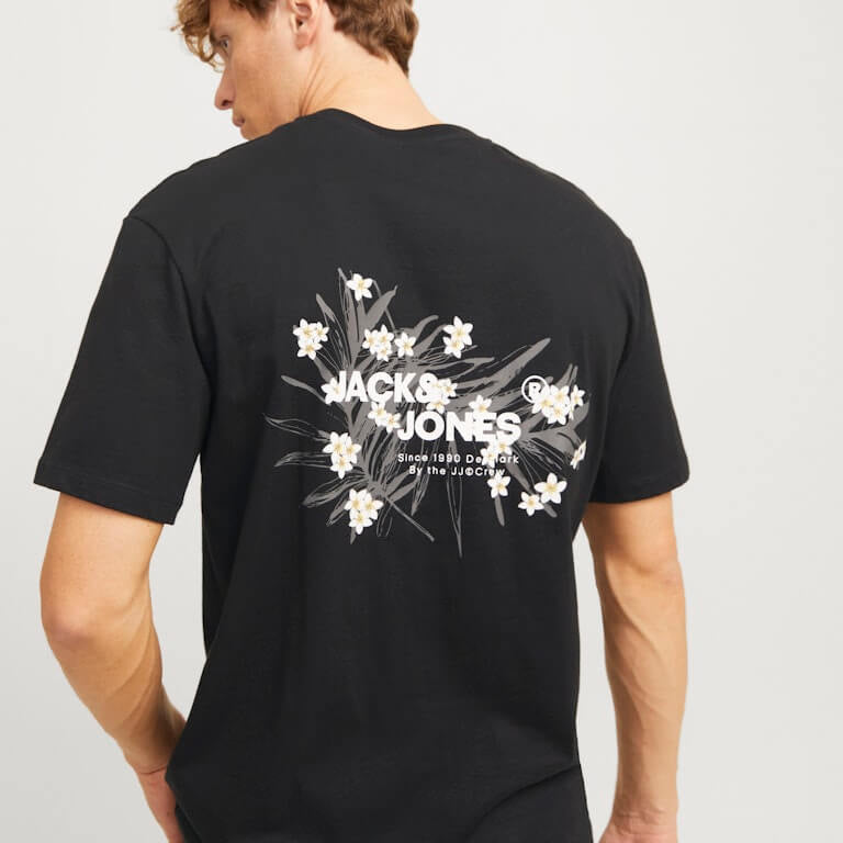 Jack & Jones 1 Pack JJHAWAII Crew Neck 100% Cotton Relaxed Fit T-Shirt