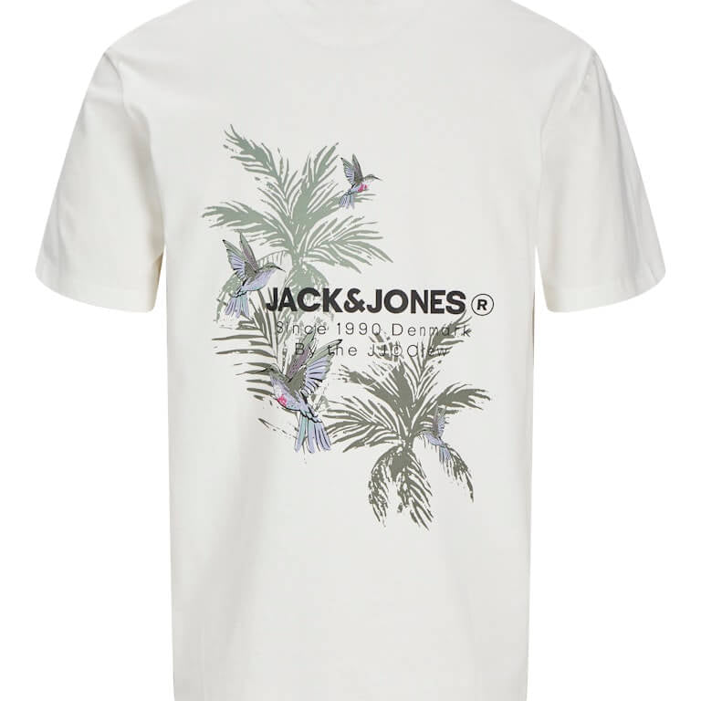 Jack & Jones 1 Pack JJHAWAII Crew Neck 100% Cotton Relaxed Fit T-Shirt