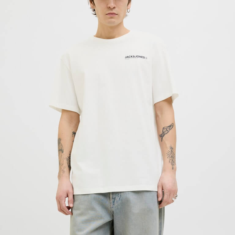 Jack & Jones 1 Pack JJHAWAII Crew Neck 100% Cotton Relaxed Fit T-Shirt