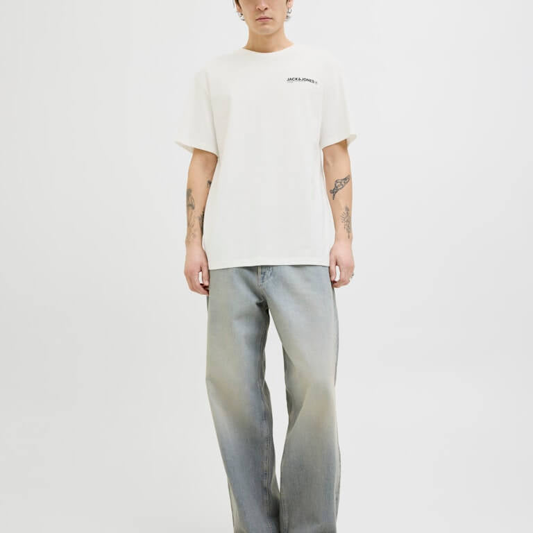 Jack & Jones 1 Pack JJHAWAII Crew Neck 100% Cotton Relaxed Fit T-Shirt