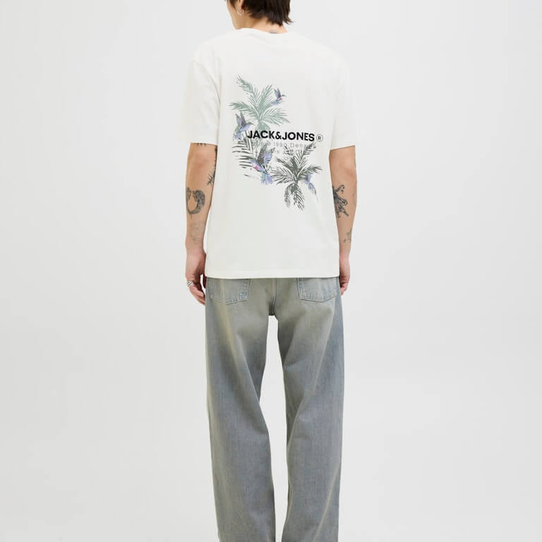 Jack & Jones 1 Pack JJHAWAII Crew Neck 100% Cotton Relaxed Fit T-Shirt