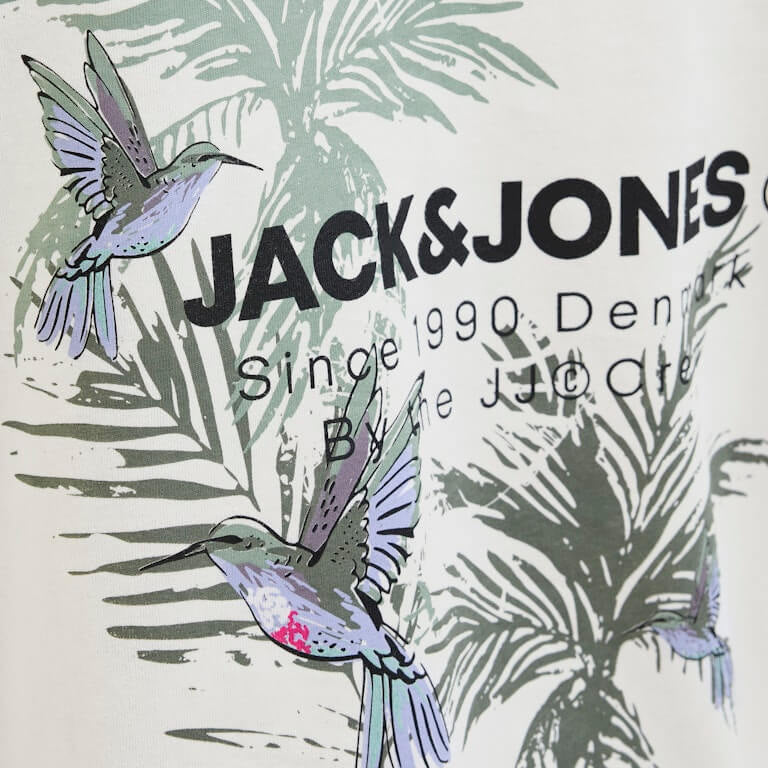 Jack & Jones 1 Pack JJHAWAII Crew Neck 100% Cotton Relaxed Fit T-Shirt